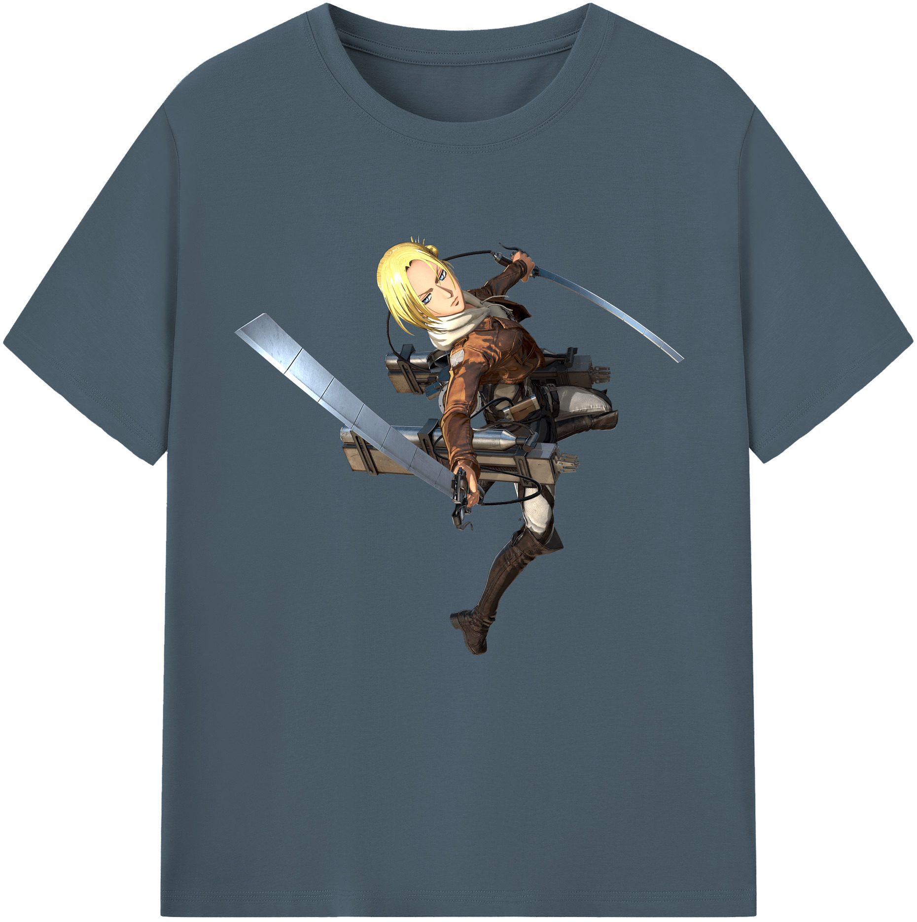 （画像用） 進撃の巨人 アニ・レオンハート Attack on Titan Annie Leonhart 綿100％半袖Tシャツ（フロントプリント）